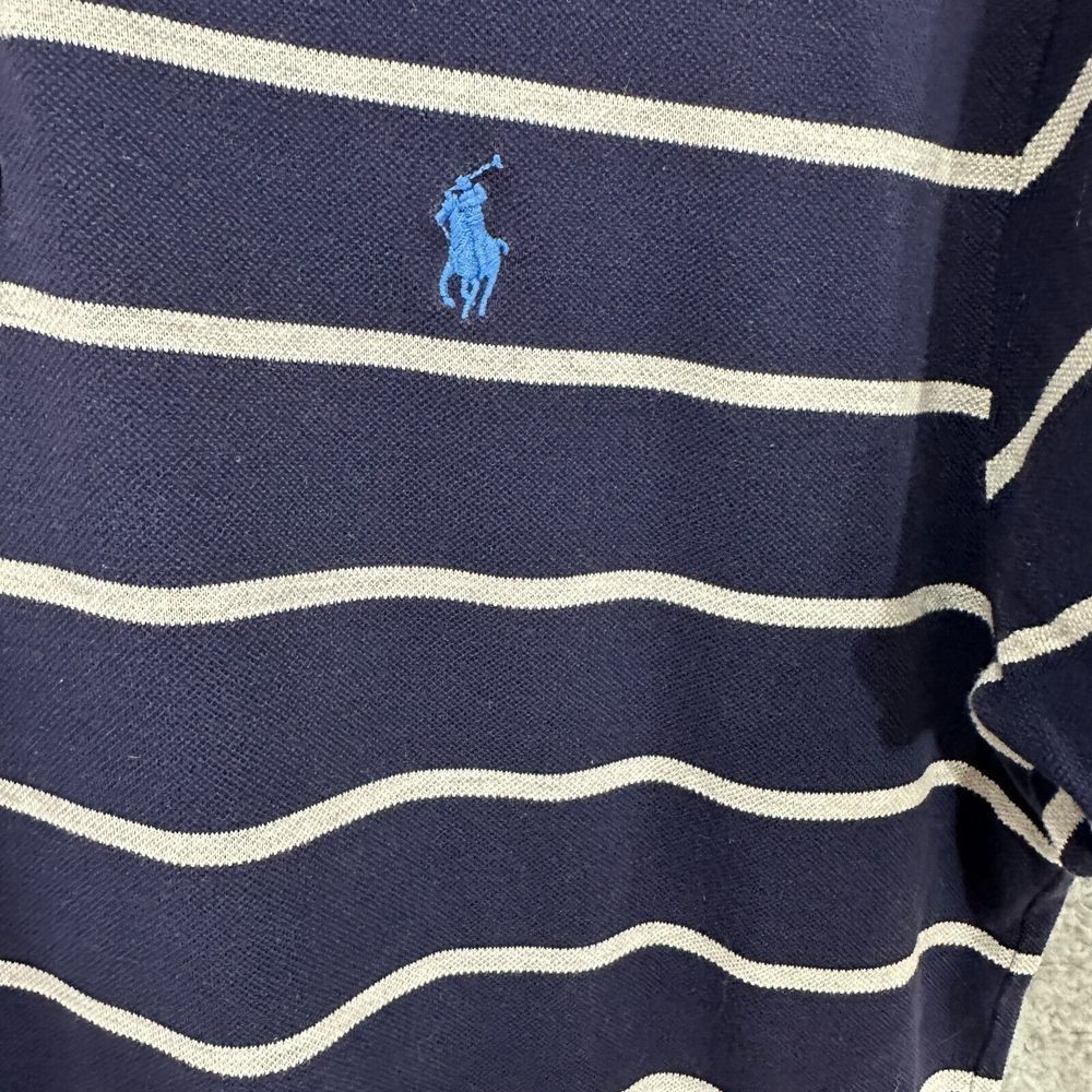 Ralph Lauren Polo Shirt Adult medium blue Pony pima cotton Preppy Casual Mens - Picture 2 of 8